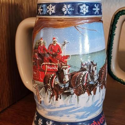 Vintage Budweiser Beer Steins