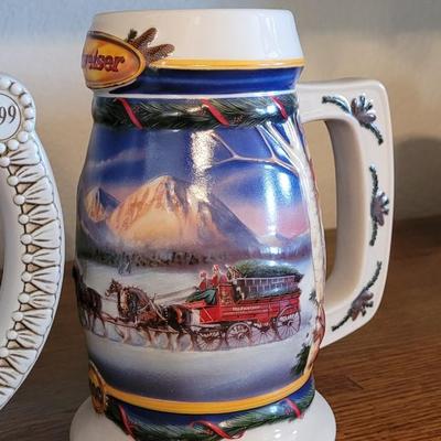 Vintage Budweiser Beer Steins