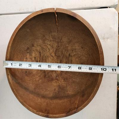 2 Antique Primitive Out of Round Dough Bowls