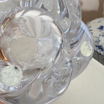 Antique Orrefors Sweden Crystal Vase Signed