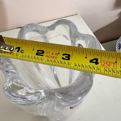 Antique Orrefors Sweden Crystal Vase Signed