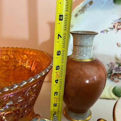 Antique Vintage Lot - Carnival Glass, Royal Copenhagen, Royal Worcester