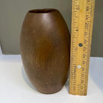 Small wooden vase