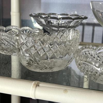 Huge Antique Vintage Cut Glass Crystal Lot