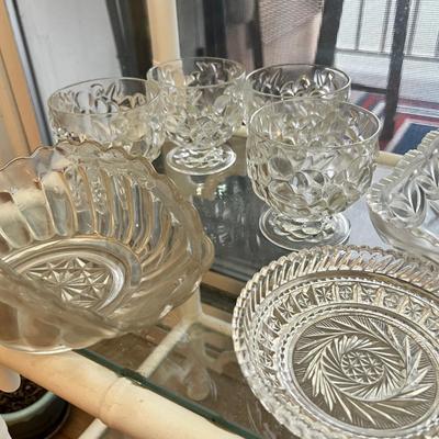Huge Antique Vintage Cut Glass Crystal Lot