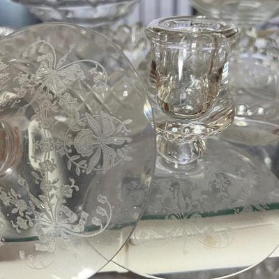 Huge Antique Vintage Cut Glass Crystal Lot