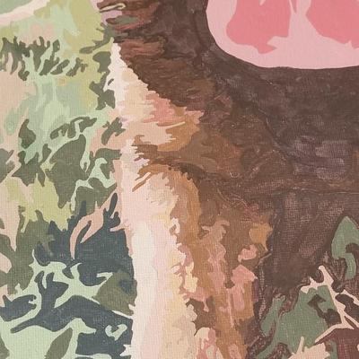 Vintage Paint By Number Dog Art