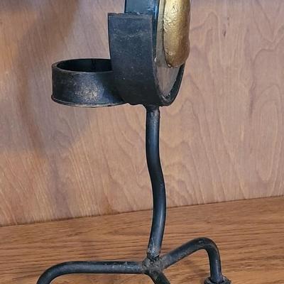 Metal & Glass Moon Candleholder