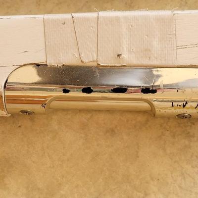 Vintage Wood Toy Gun & Plastic Sheriff's Badge