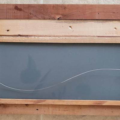 Handmade Wood Mountain Scene Mirror with Frosted Glass Clouds & Bird