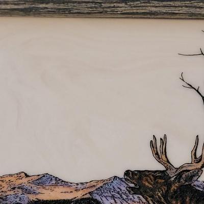 Montana Marble Engraving & Painting "The Challenge"