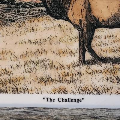 Montana Marble Engraving & Painting "The Challenge"