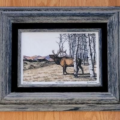 Montana Marble Engraving & Painting "The Challenge"