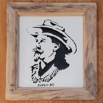 Buffalo Bill Wood Cut Art #2