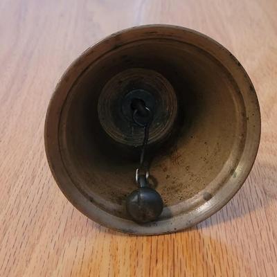 Antique Brass & Wood Bell