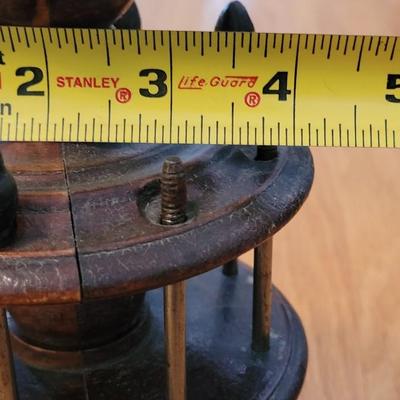 Antique Wood Bobbin Holder