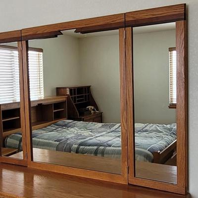 Wood Dresser with Mirror