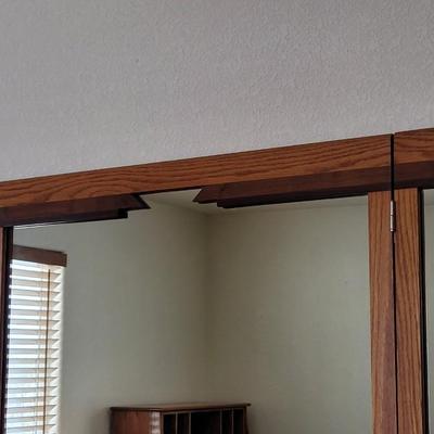 Wood Dresser with Mirror