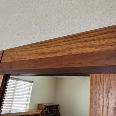 Wood Dresser with Mirror