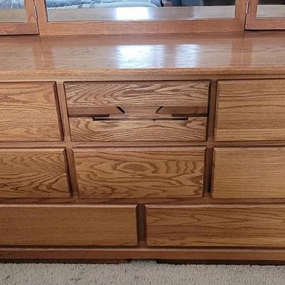 Wood Dresser with Mirror