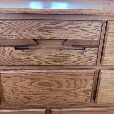 Wood Dresser with Mirror