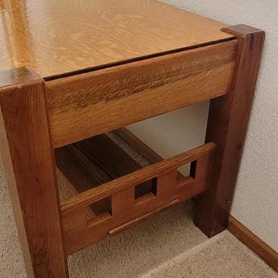 Antique Tiger Wood Desk