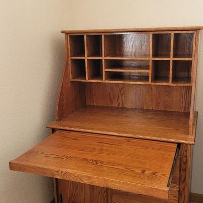 Vintage Wood Flip Top Desk