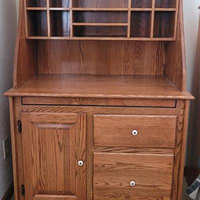 Vintage Wood Flip Top Desk