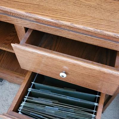 Vintage Wood Flip Top Desk