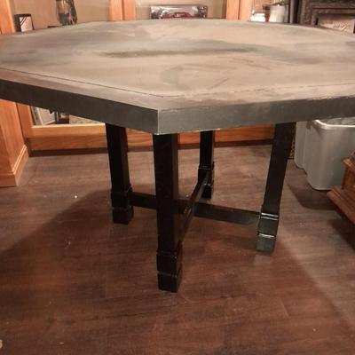 Black Octagon wooden Poker table