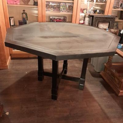Black Octagon wooden Poker table