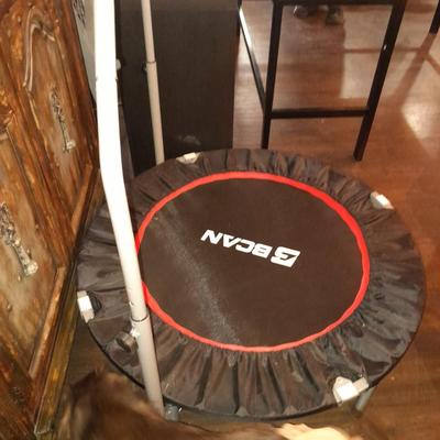BCAN foldable mini exercise trampoline with handle