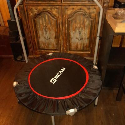 BCAN foldable mini exercise trampoline with handle