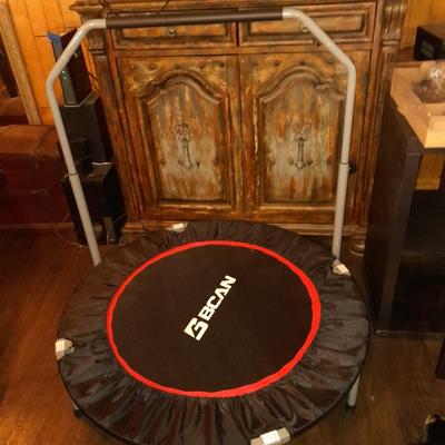 BCAN foldable mini exercise trampoline with handle