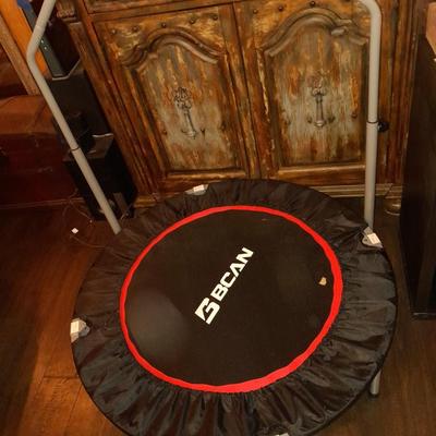 BCAN foldable mini exercise trampoline with handle