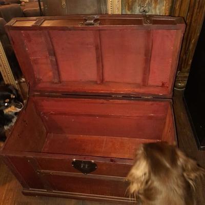 Lightweight wooden storage trunk