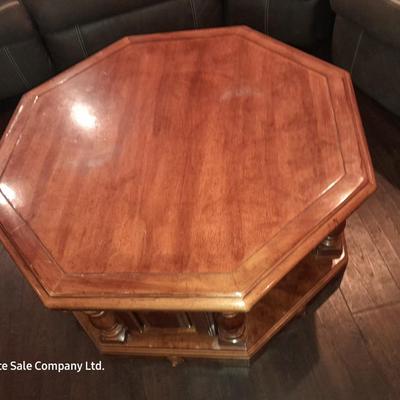 Two-tiered octagon coffee table