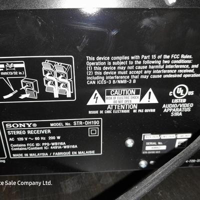 Sony stereo receiver model STR-DH190