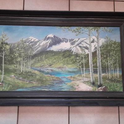 Large Original framed and signed artwork - Loveland artist Donna Colhour "ASPEN WILDERNESS" 43"