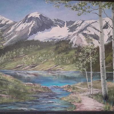 Large Original framed and signed artwork - Loveland artist Donna Colhour "ASPEN WILDERNESS" 43"