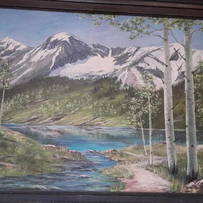 Large Original framed and signed artwork - Loveland artist Donna Colhour "ASPEN WILDERNESS" 43"