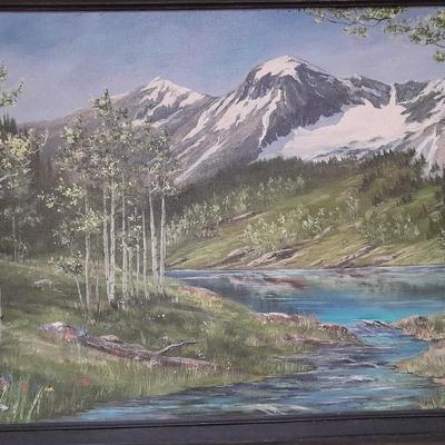 Large Original framed and signed artwork - Loveland artist Donna Colhour "ASPEN WILDERNESS" 43"