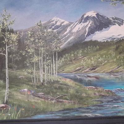 Large Original framed and signed artwork - Loveland artist Donna Colhour "ASPEN WILDERNESS" 43"