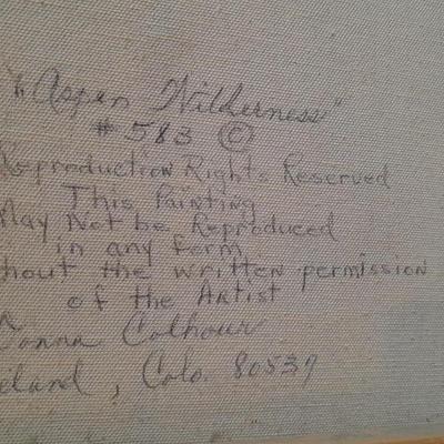 Large Original framed and signed artwork - Loveland artist Donna Colhour "ASPEN WILDERNESS" 43"