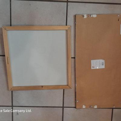 Two canvas wall hangings Roses and LOVE