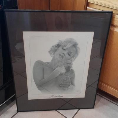 Romeo Lopez - Framed Marilyn Monroe wall art