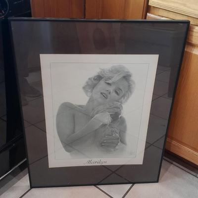 Romeo Lopez - Framed Marilyn Monroe wall art