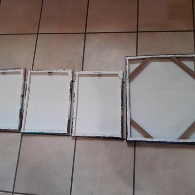 Four canvas wall art pieces - Boats - sunset - beach house - Boat dock