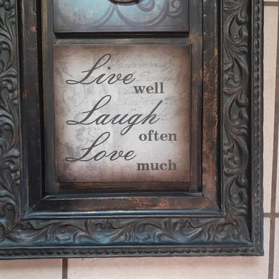 Large lightweight metal HOME accent wall hanging Live Laugh Love