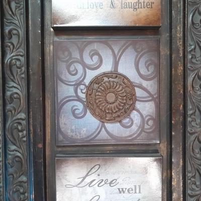 Large lightweight metal HOME accent wall hanging Live Laugh Love